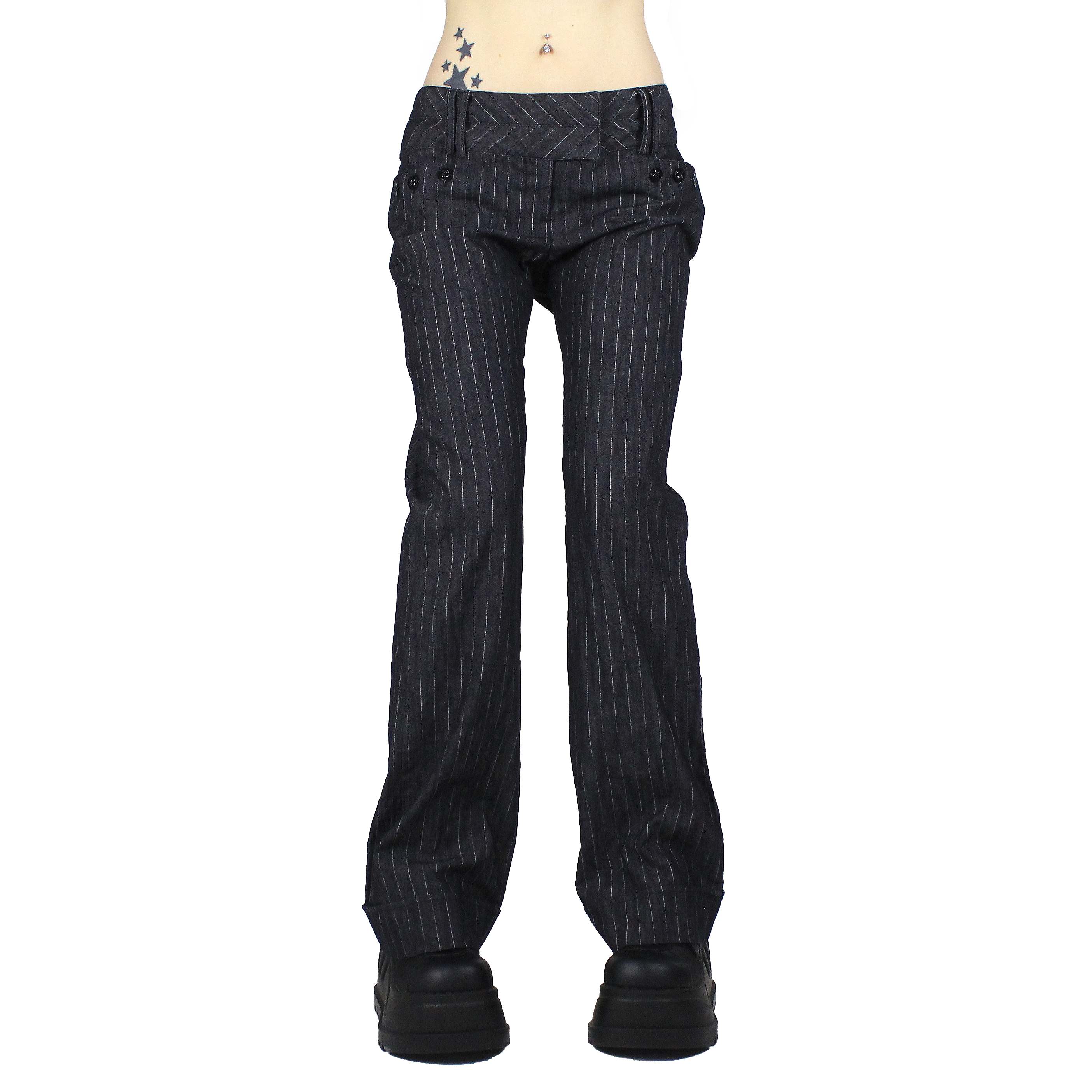 Y2K Faded Grey Flares (S/M)