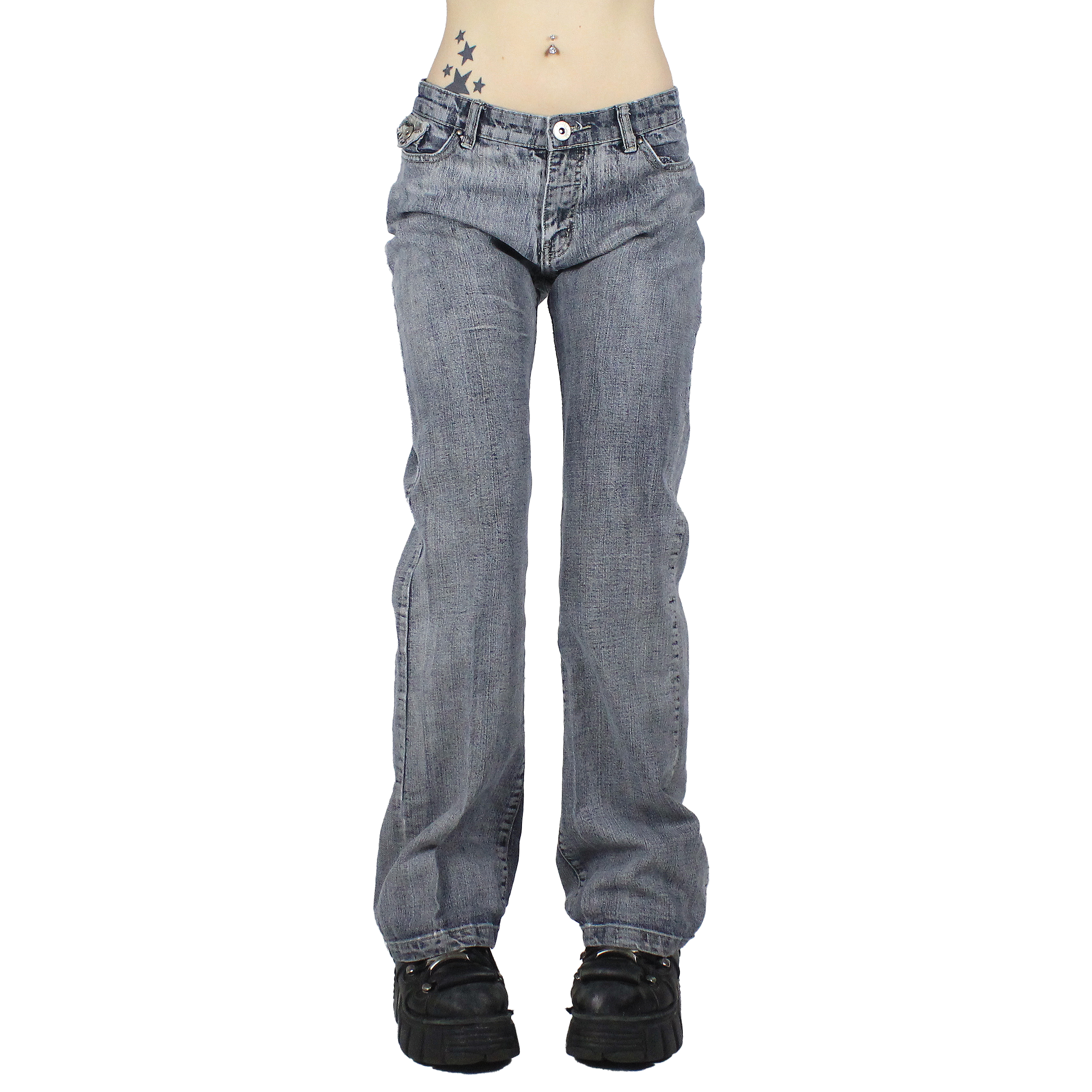 Y2K Faded Grey Flares (M)