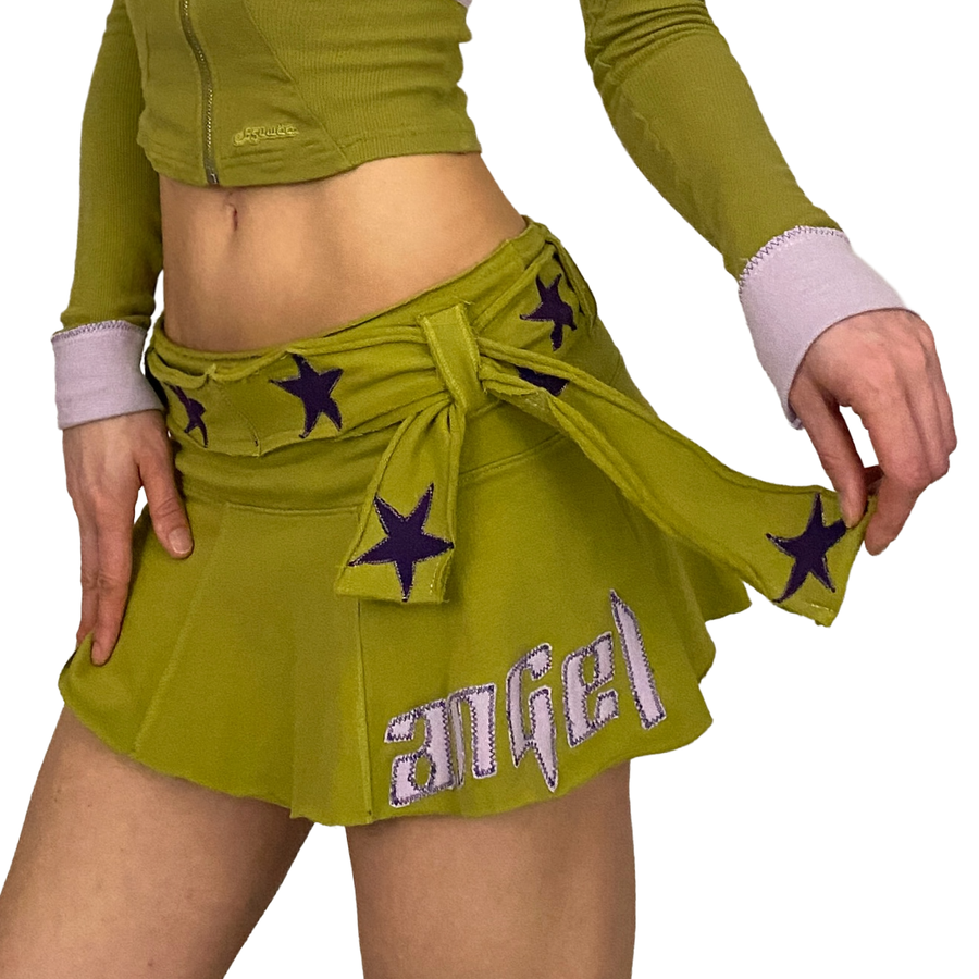 ANGEL SPORT Lime Star Skirt (S)