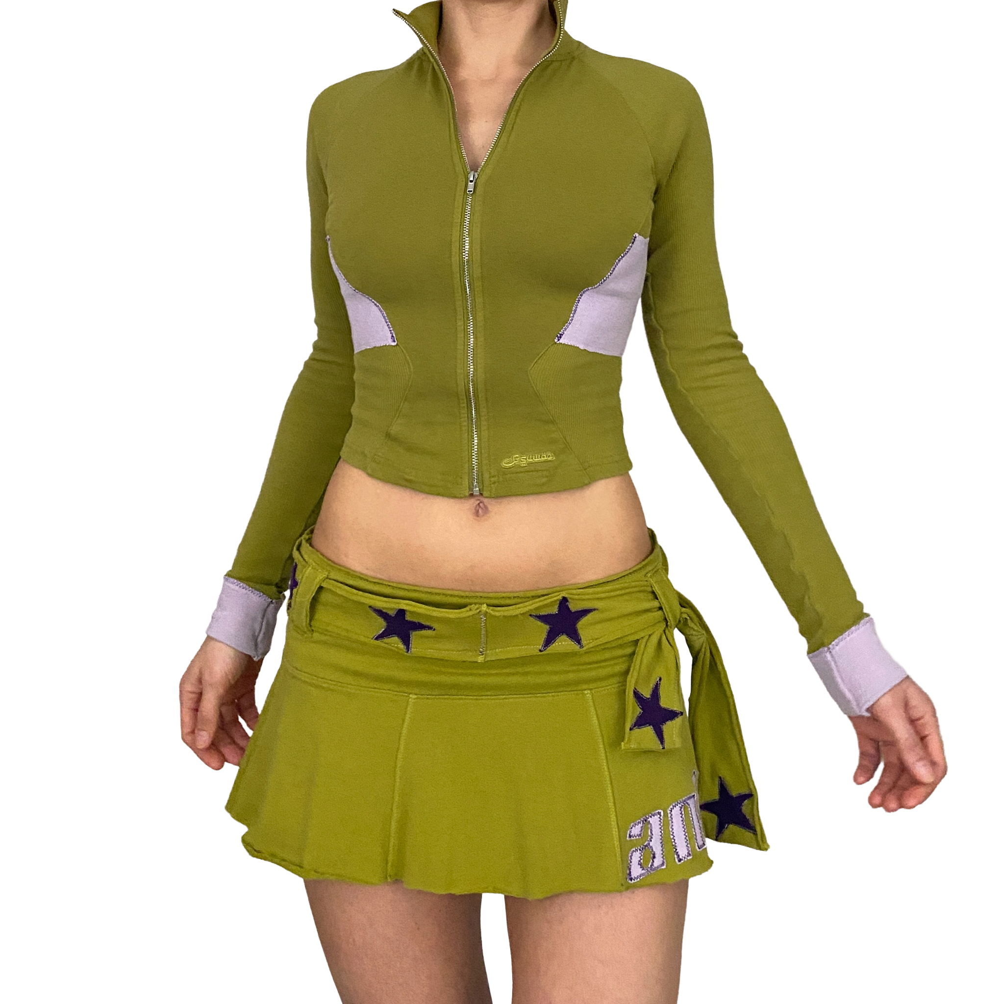 ANGEL SPORT Lime Star Skirt (S)