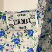Vintage Floral Tie-Front Top (M)