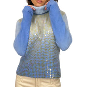 Soft Knit Sequin Turtleneck (M)