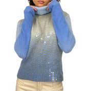 Soft Knit Sequin Turtleneck (M)