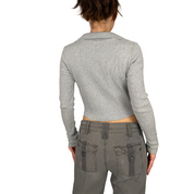 Gray Low Rise Cargo Pants (S/M)