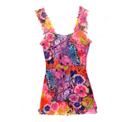 Funky Mesh + Lace Tank Top (S/M)