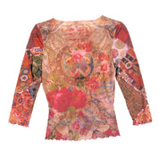 2000s Sequin Butterfly Mesh Top (S)