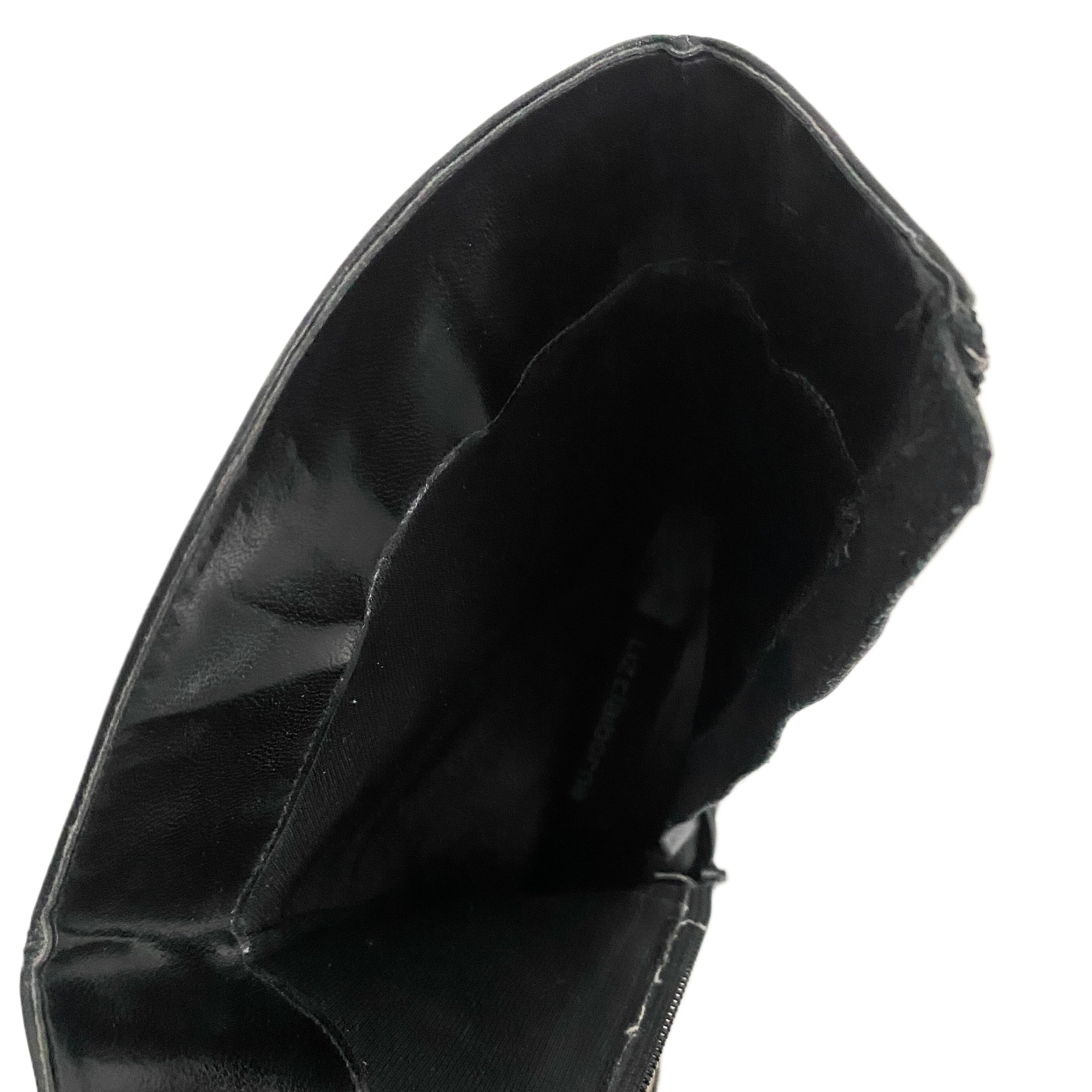 90's Leather Snakeskin Boots (7.5)