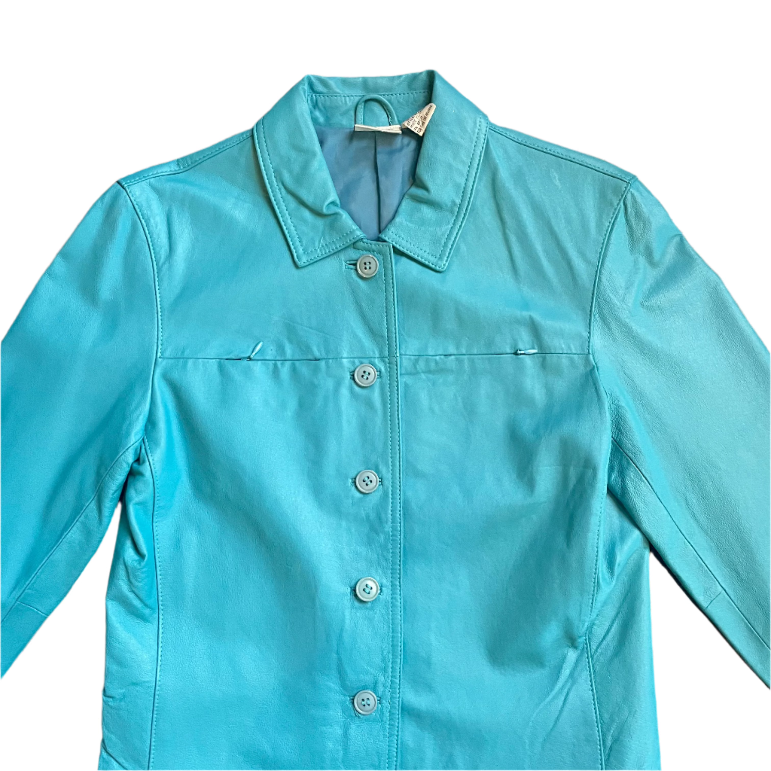 Blue Leather Jacket