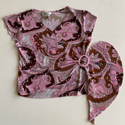 Y2k Slinky Paisley Top (S)