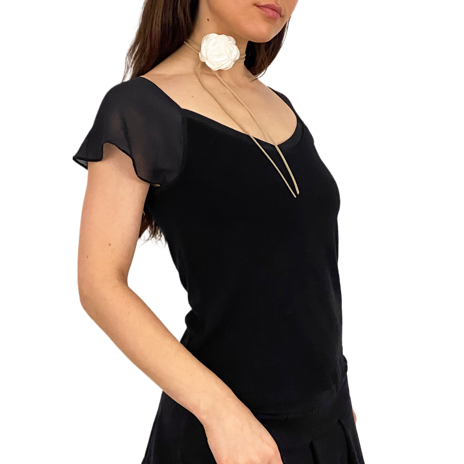 Ralph Lauren Silk Flutter Top (M)