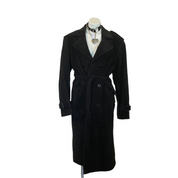 Black Suede Trench Coat