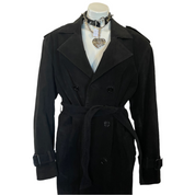 Black Suede Trench Coat