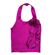 Fuchsia Metallic Knit Floret Halter (M)