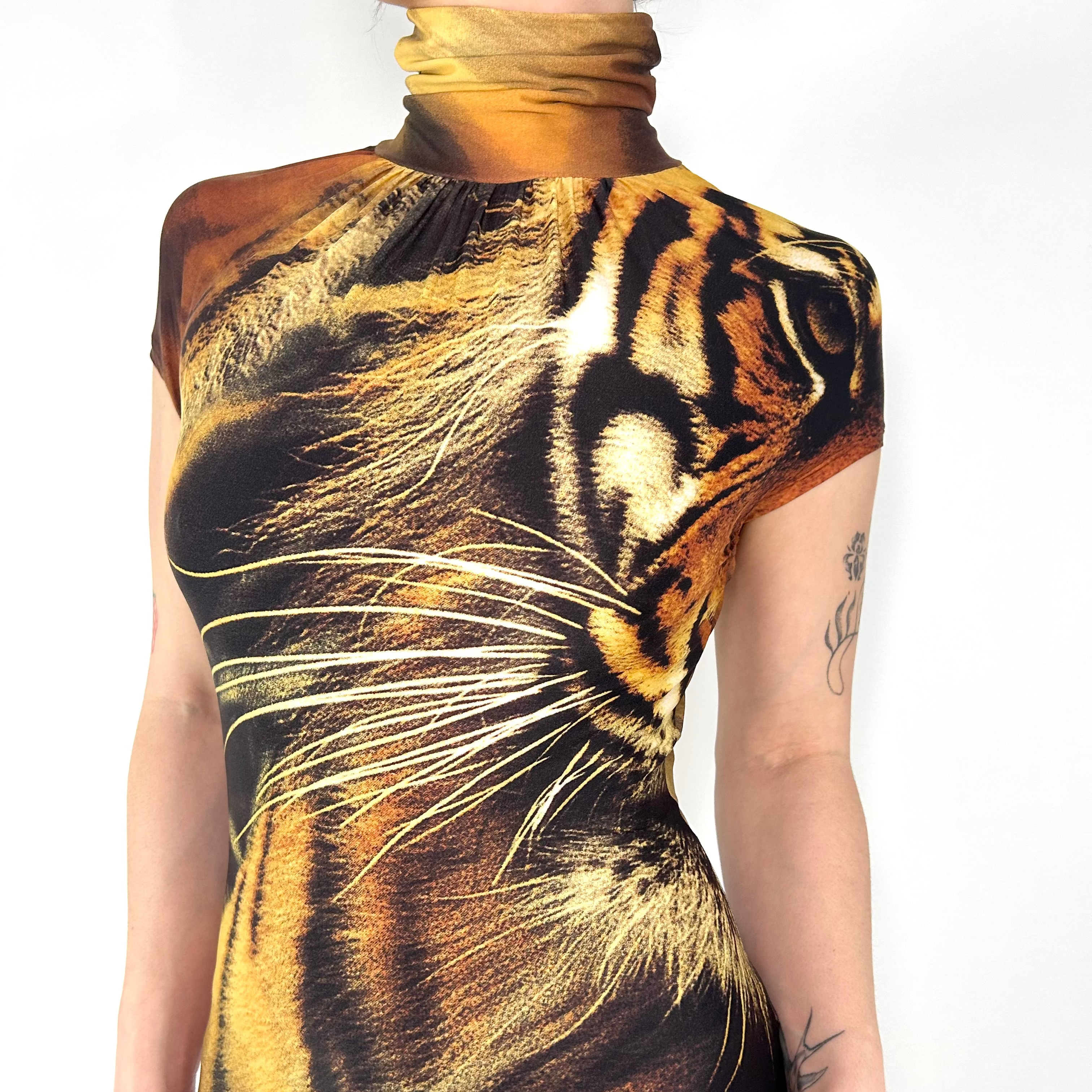 Roberto Cavalli S/S 2000 Tiger Dress (XS)