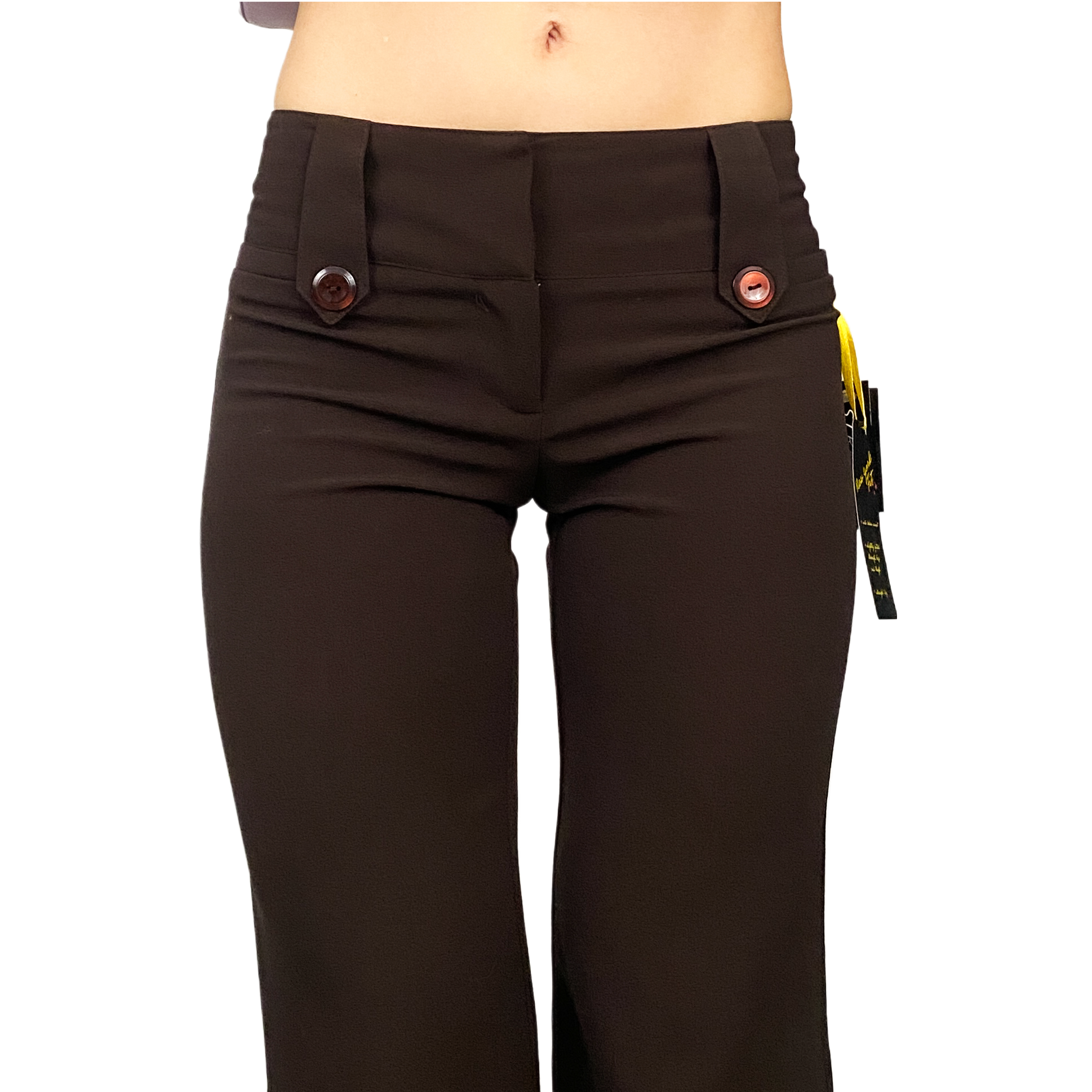 Early 2000's Chocolate Mid-Rise Trousers (XS)