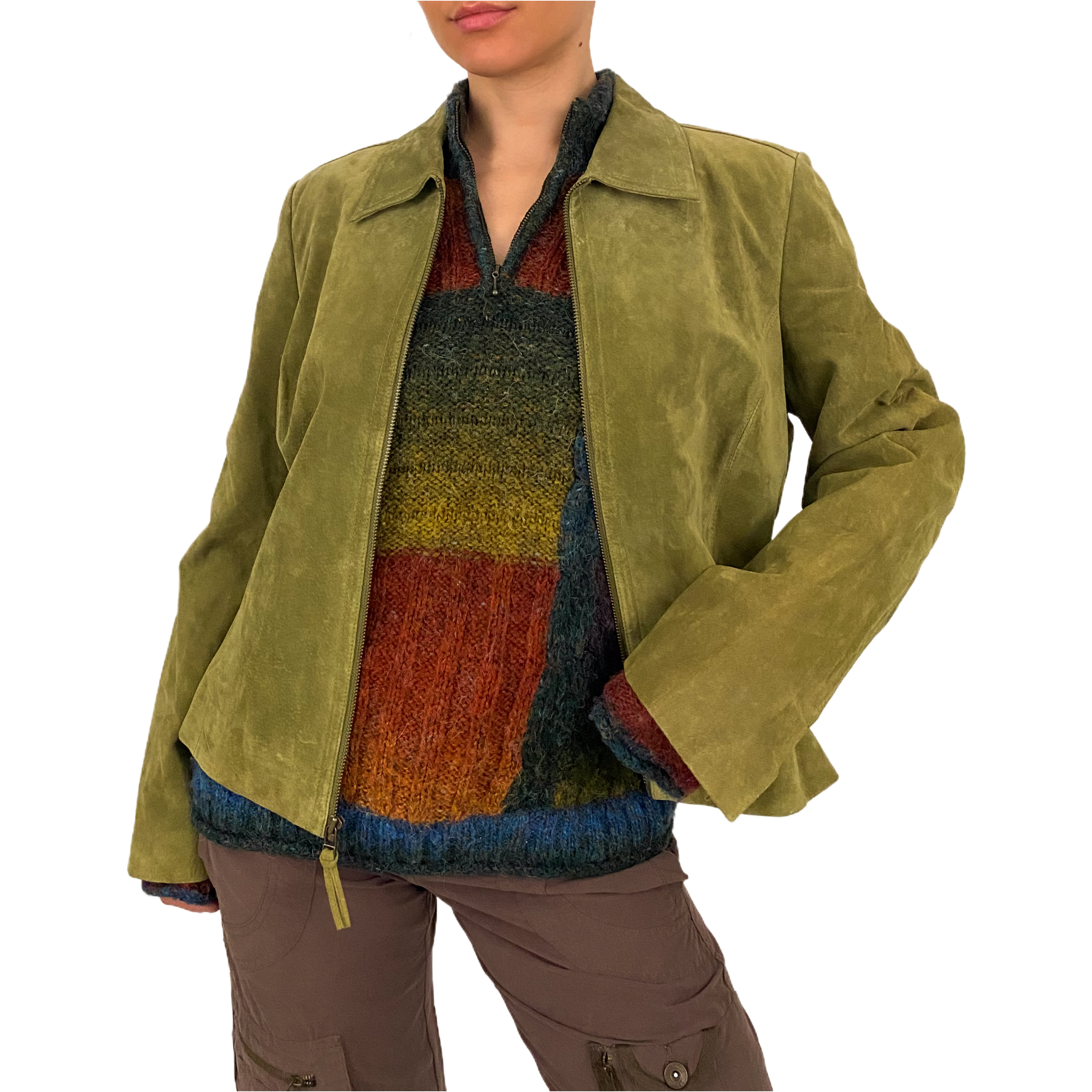 Olive Suede Jacket (M/L)