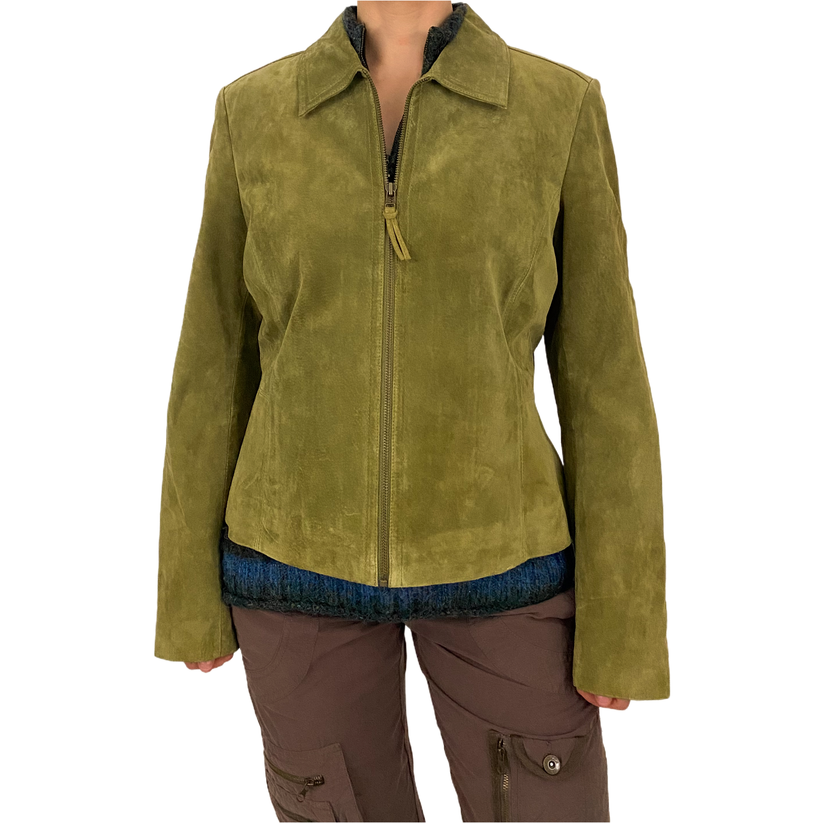 Olive Suede Jacket (M/L)