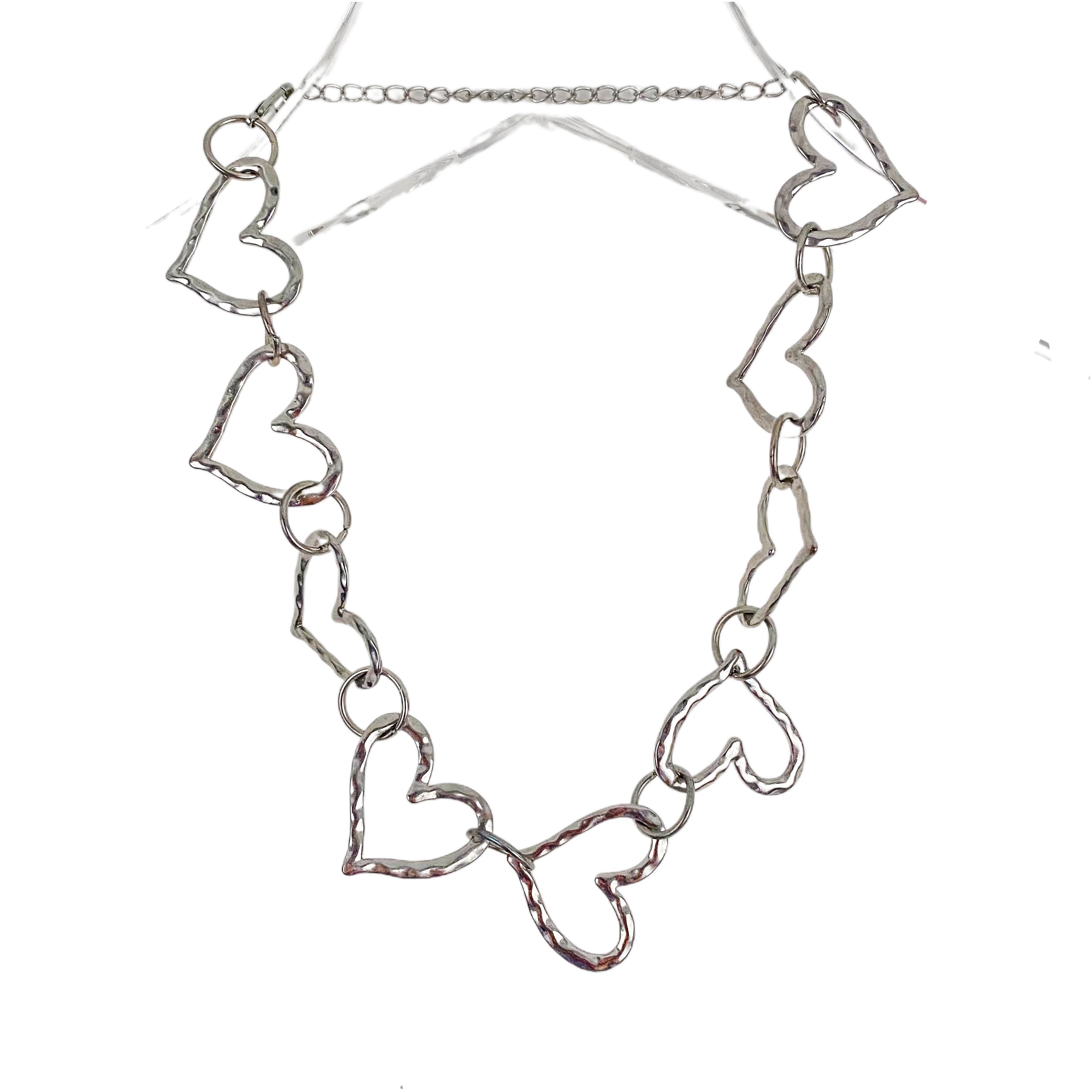 Silver Heart Choker
