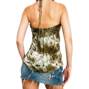 Chunky Beaded Tie Dye Halter (S)