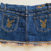 Y2K  Rhinestone Playboy Skirt (M)