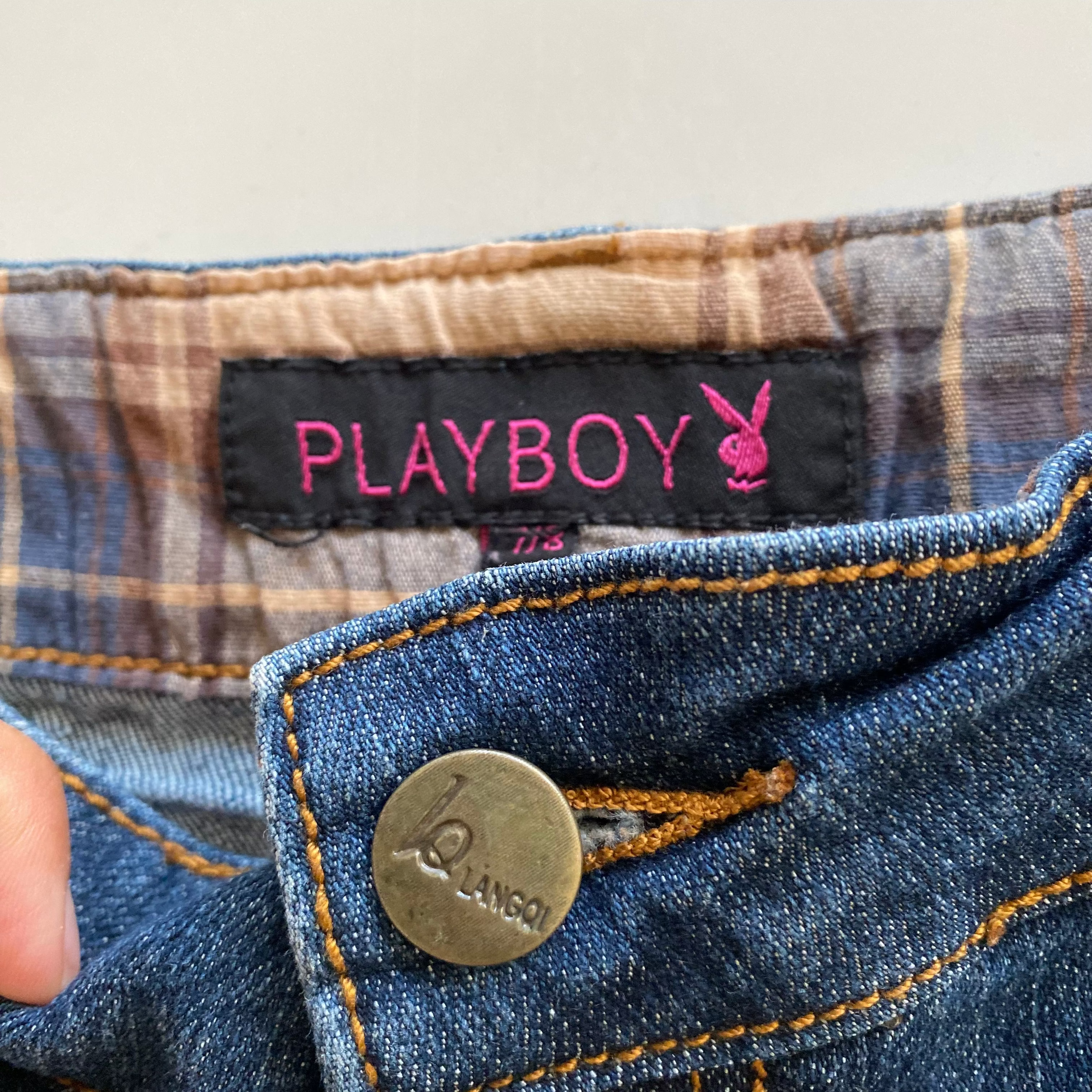 Y2K  Rhinestone Playboy Skirt (M)