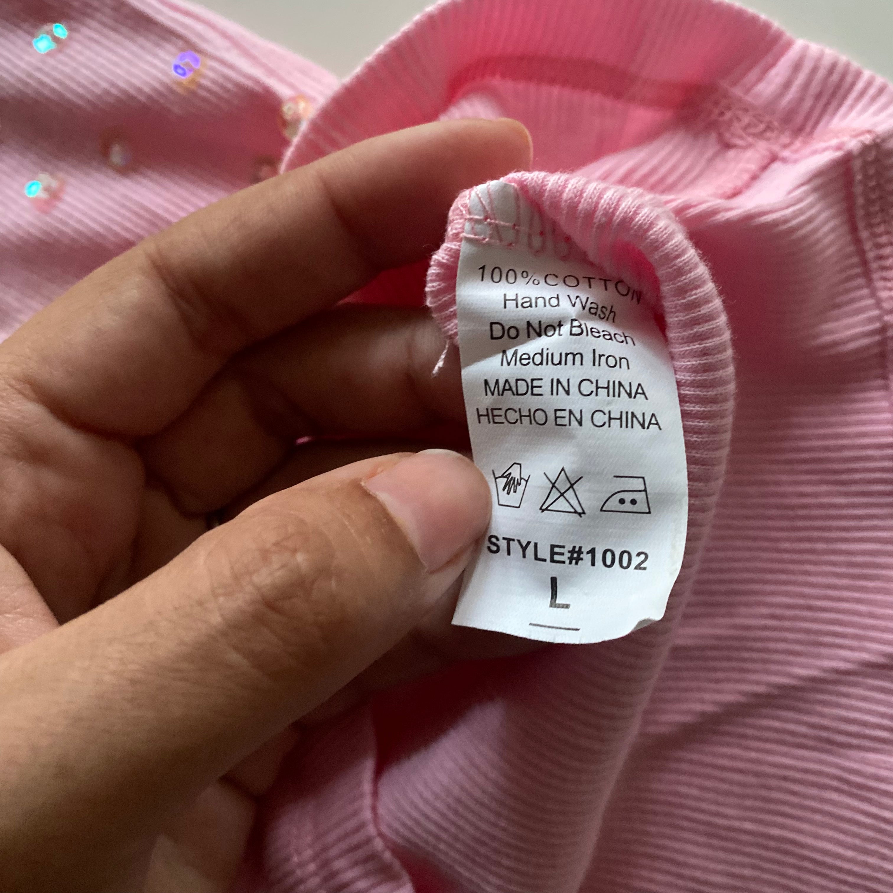 Y2K Pink Bling Tank Top (L)