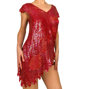 Vintage Silk Embellished Asymmetrical Top (L)