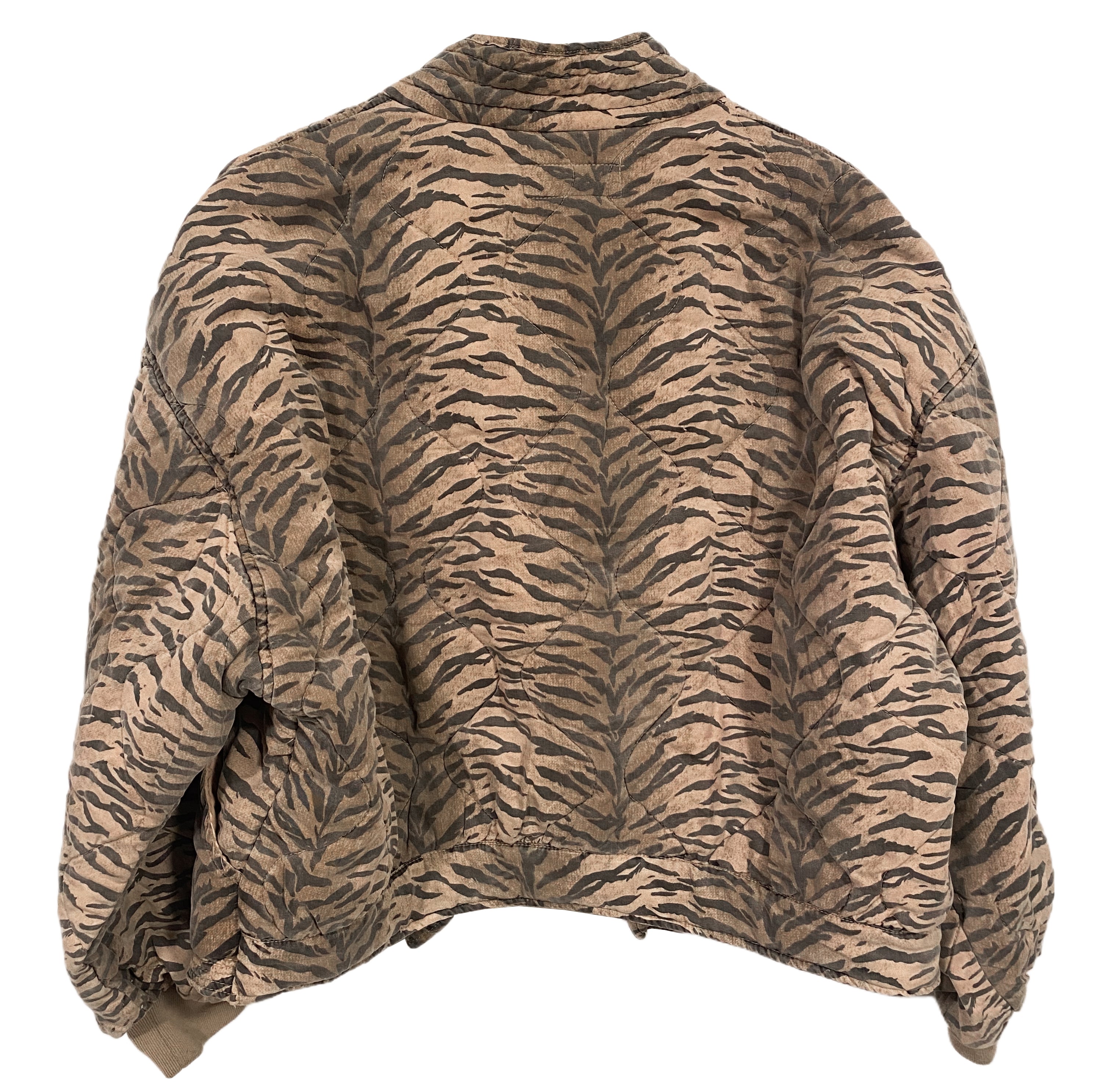 Tiger Print Quilted Jacket (L)