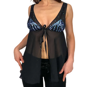 Victoria's Secret 2005 Embellished Split Front Top (S)