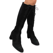 Theory Suede Lace-Up Boots (7.5)