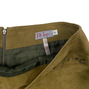 Olive Suede Mini Skirt (XS)