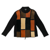 Suede Patchwork Double Zip Knit (L)