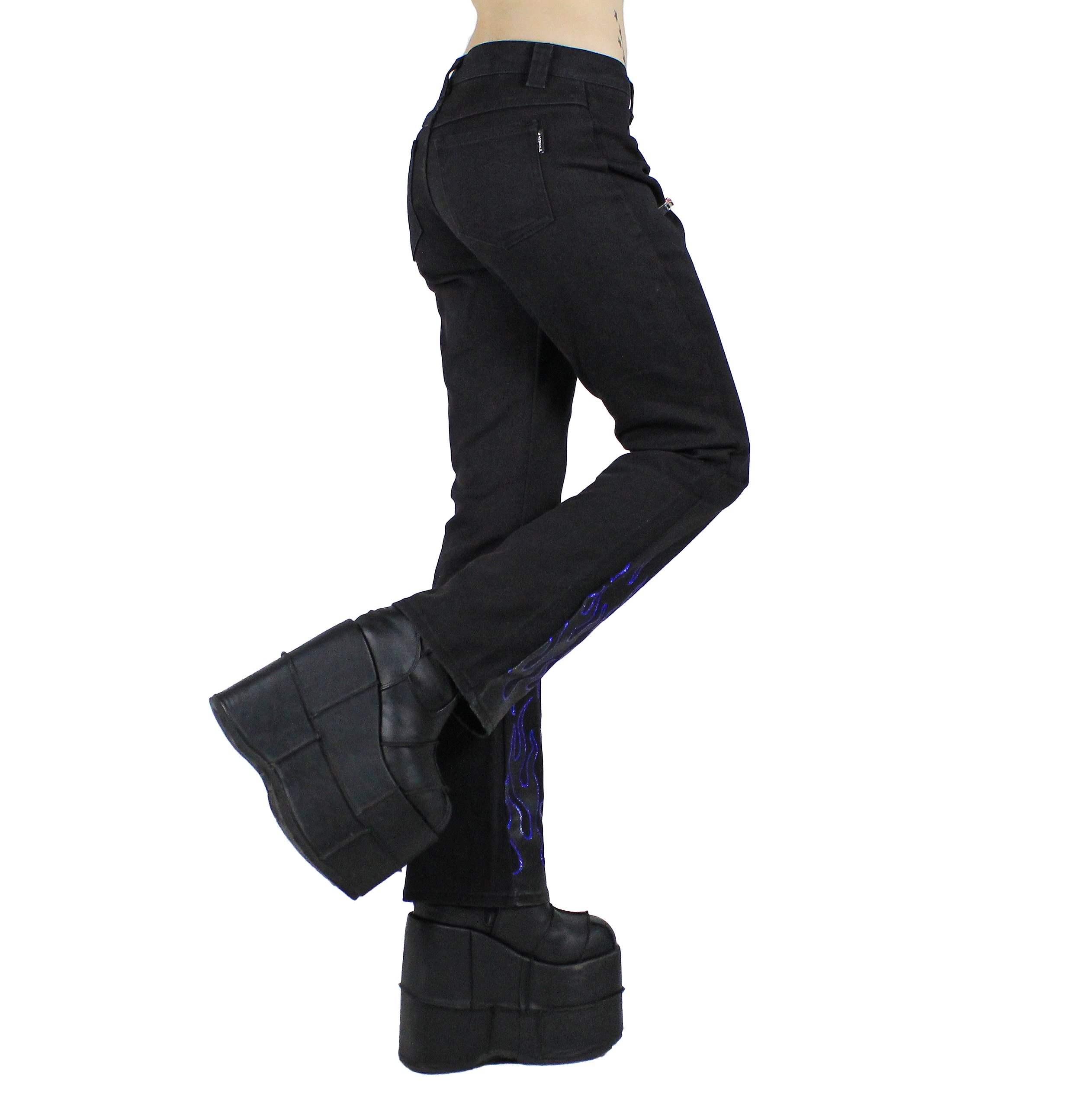 Y2K SERIOUS LA Flame Flares (XS/S)