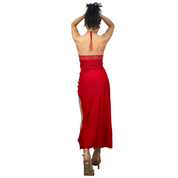 Sexy Red High Slit Dress (S)