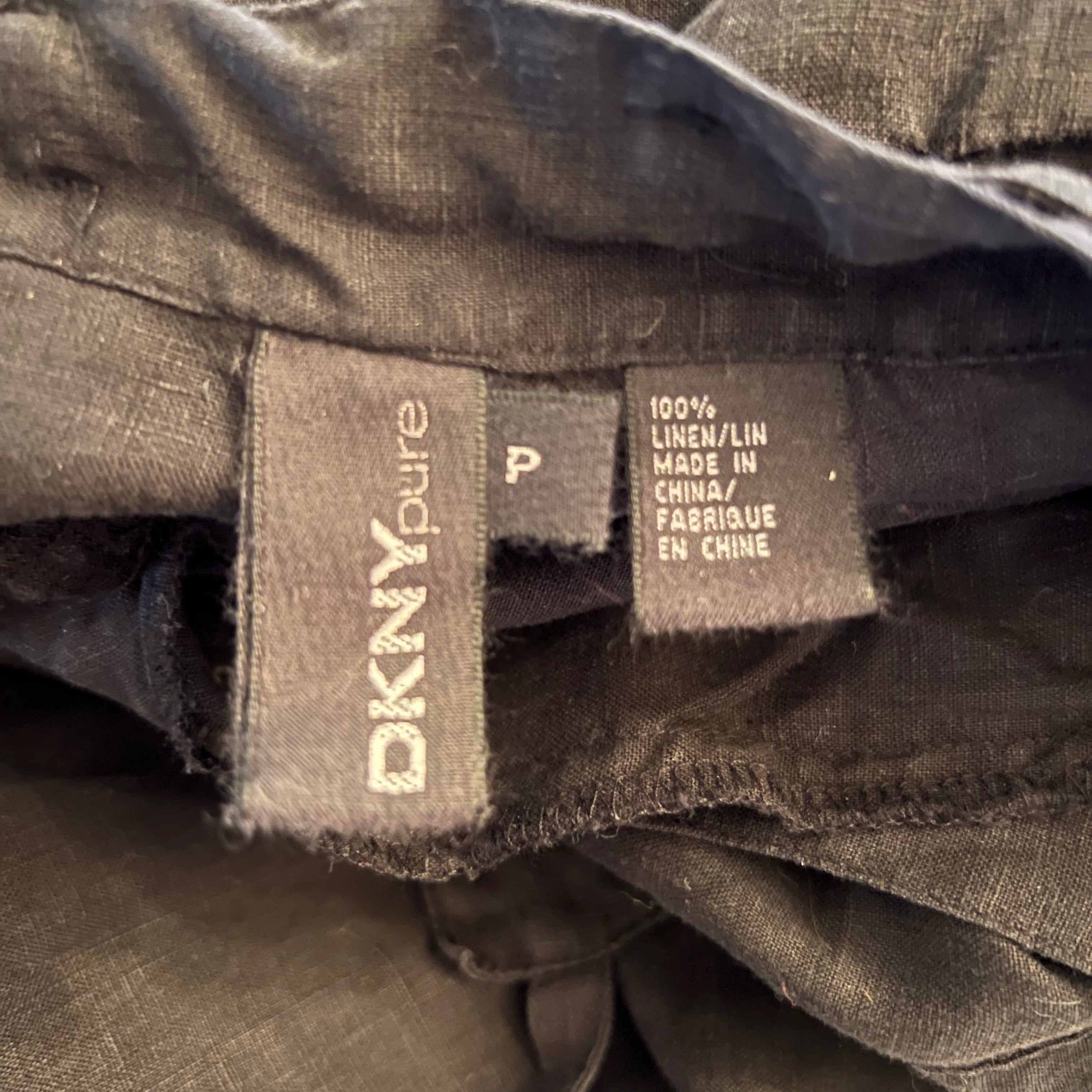 DKNY Linen Wrap Front Pants (S)