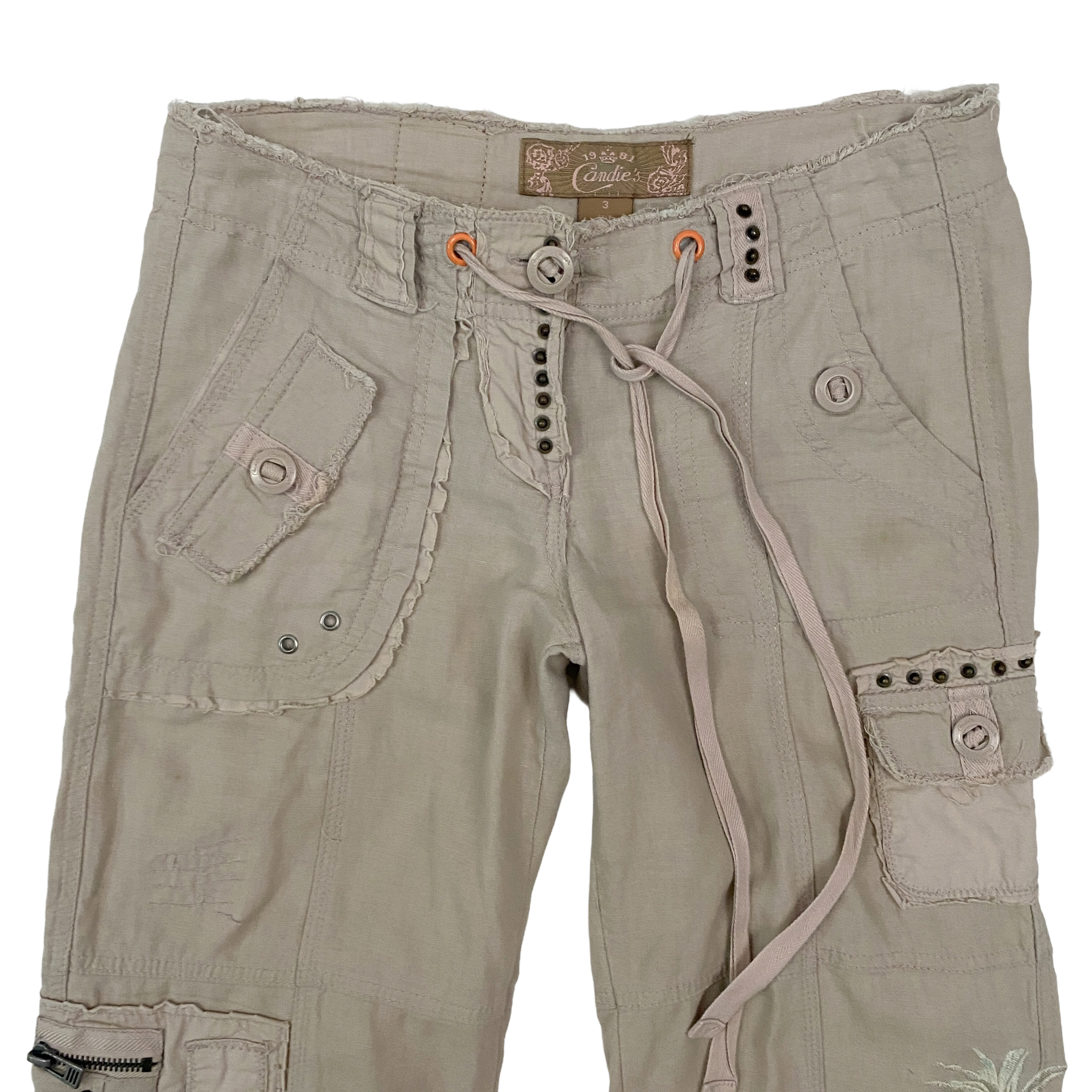 2000s Candies Low Rise Studded Cargo Capris (XS)