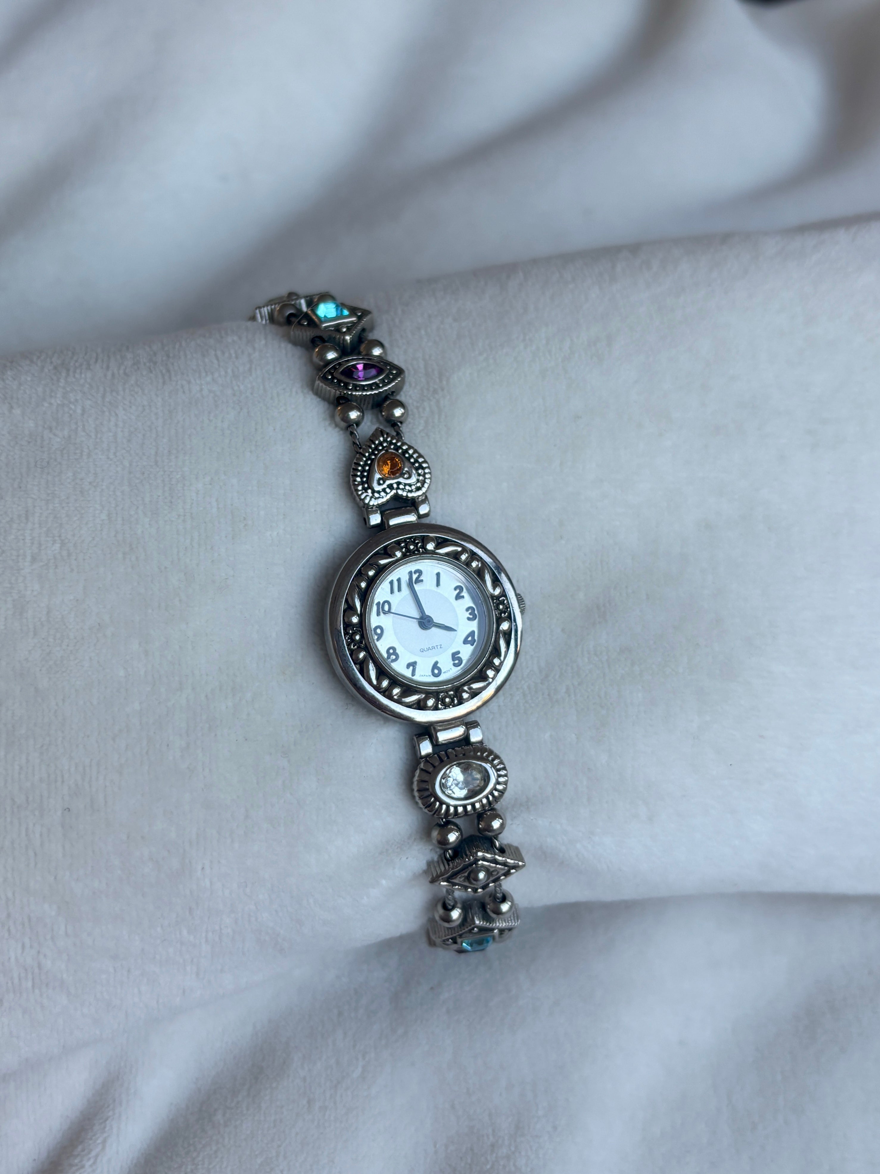 Jeweled Sliding Charm Watch