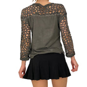 Beaded Laser Cut Top (M)