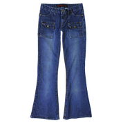 Y2K MUDD Cargo Flare Jeans (XS)