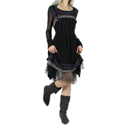 French Vintage Layered Dress (M)