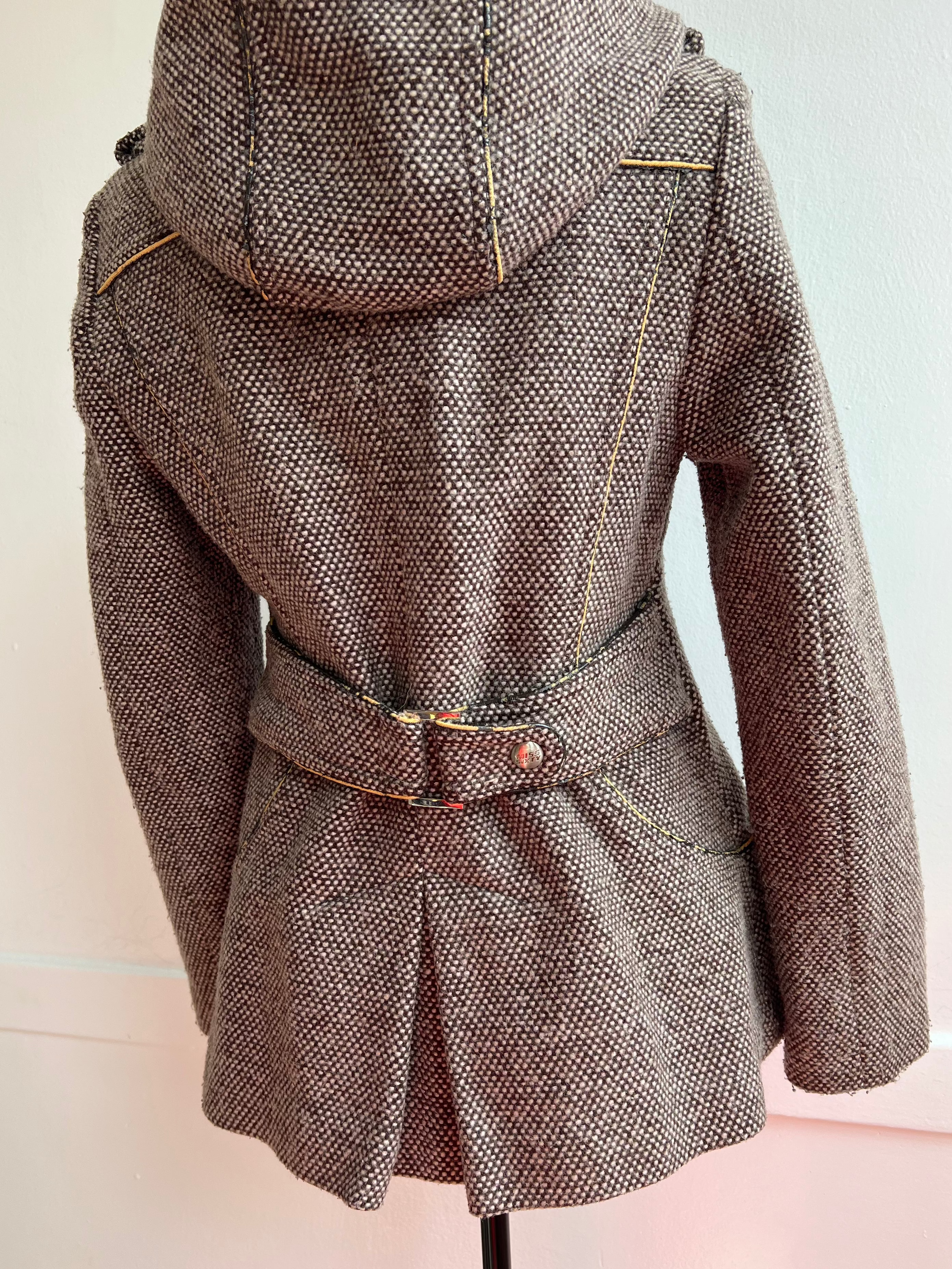 Y2K Miss Sixty Tweed Coat (S/M)