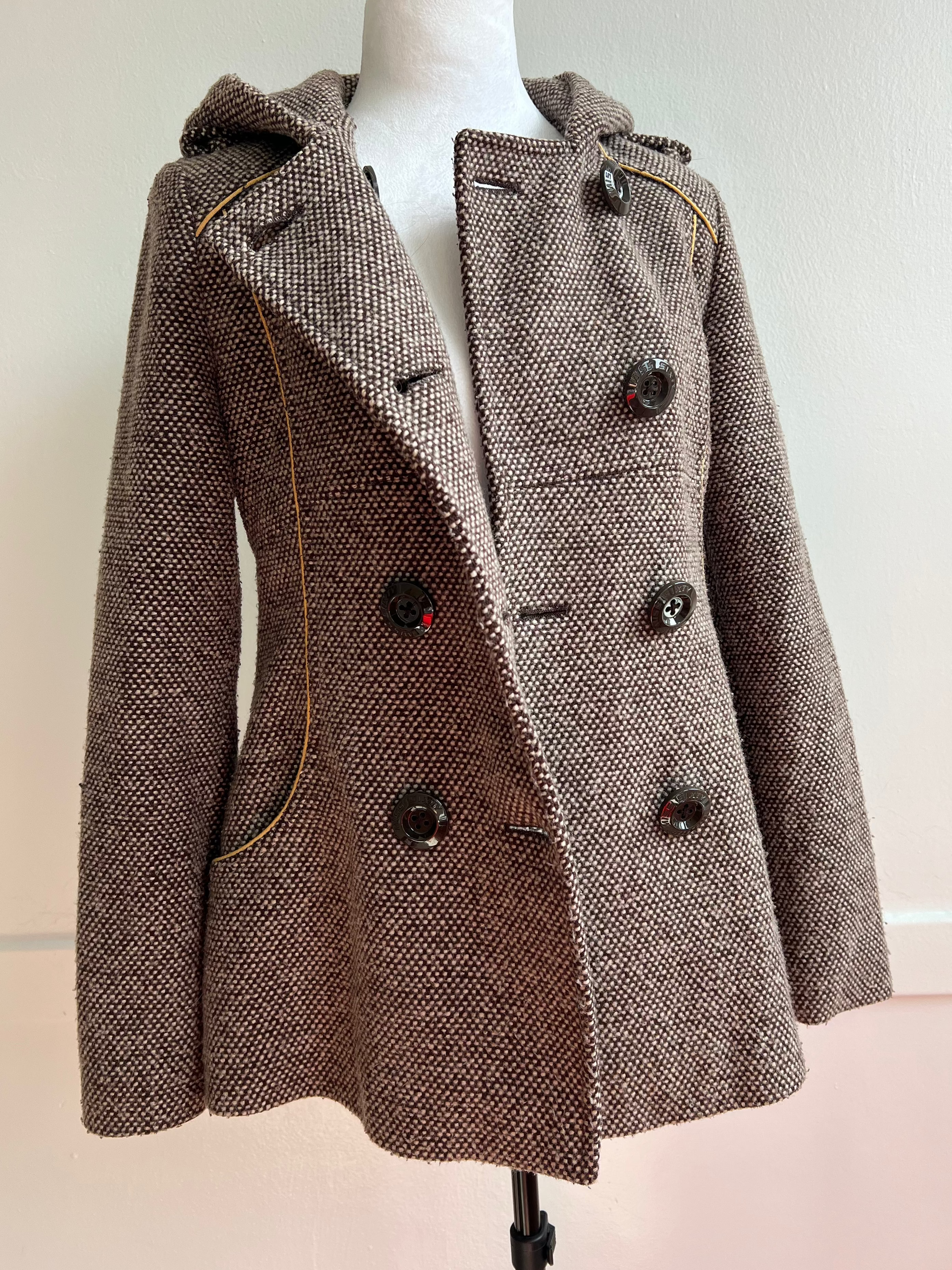 Y2K Miss Sixty Tweed Coat (S/M)