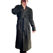 Black Suede Trench Coat