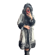 Le Freak Fur Trim and Wool Coat (S/M)