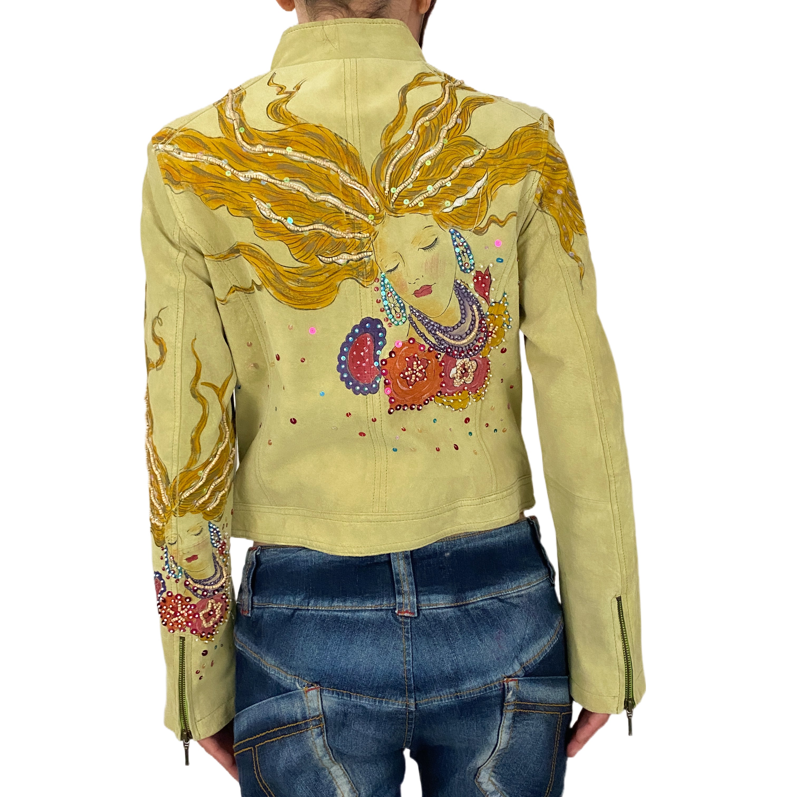 Cosmic Goddess Leather Jacket (M)