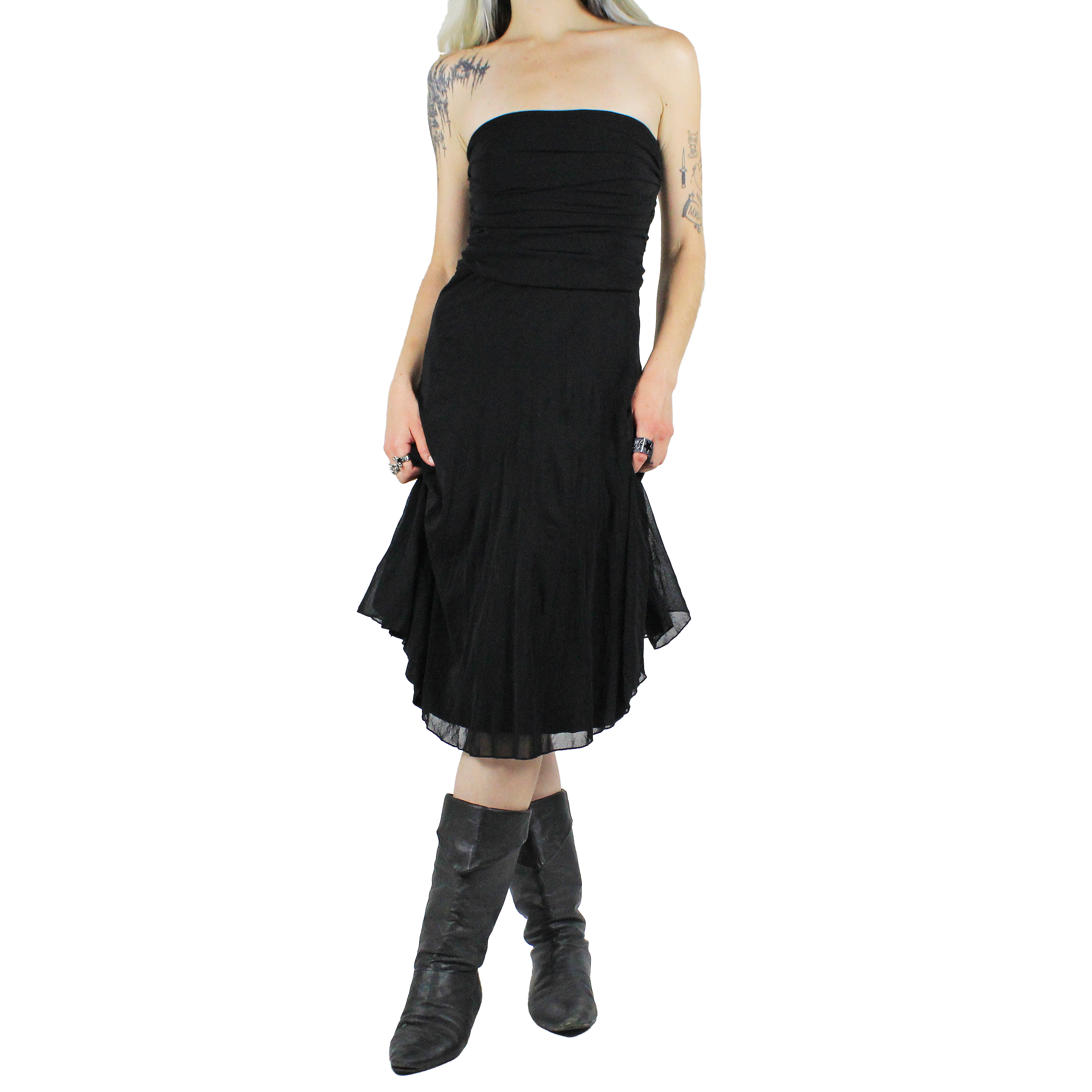 French Vintage Mesh Dress (S)