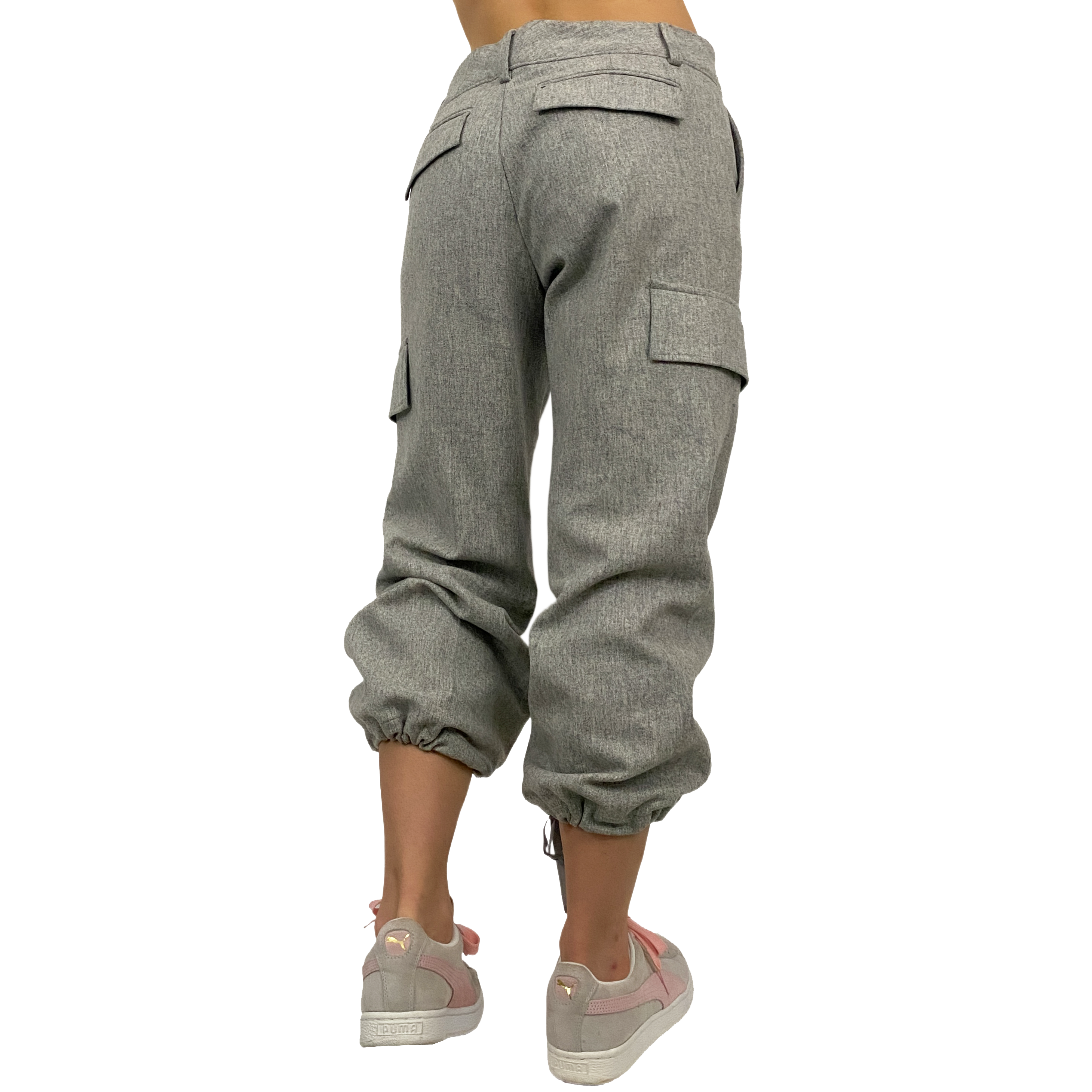 Wool Cropped Cargo Trouser (M)