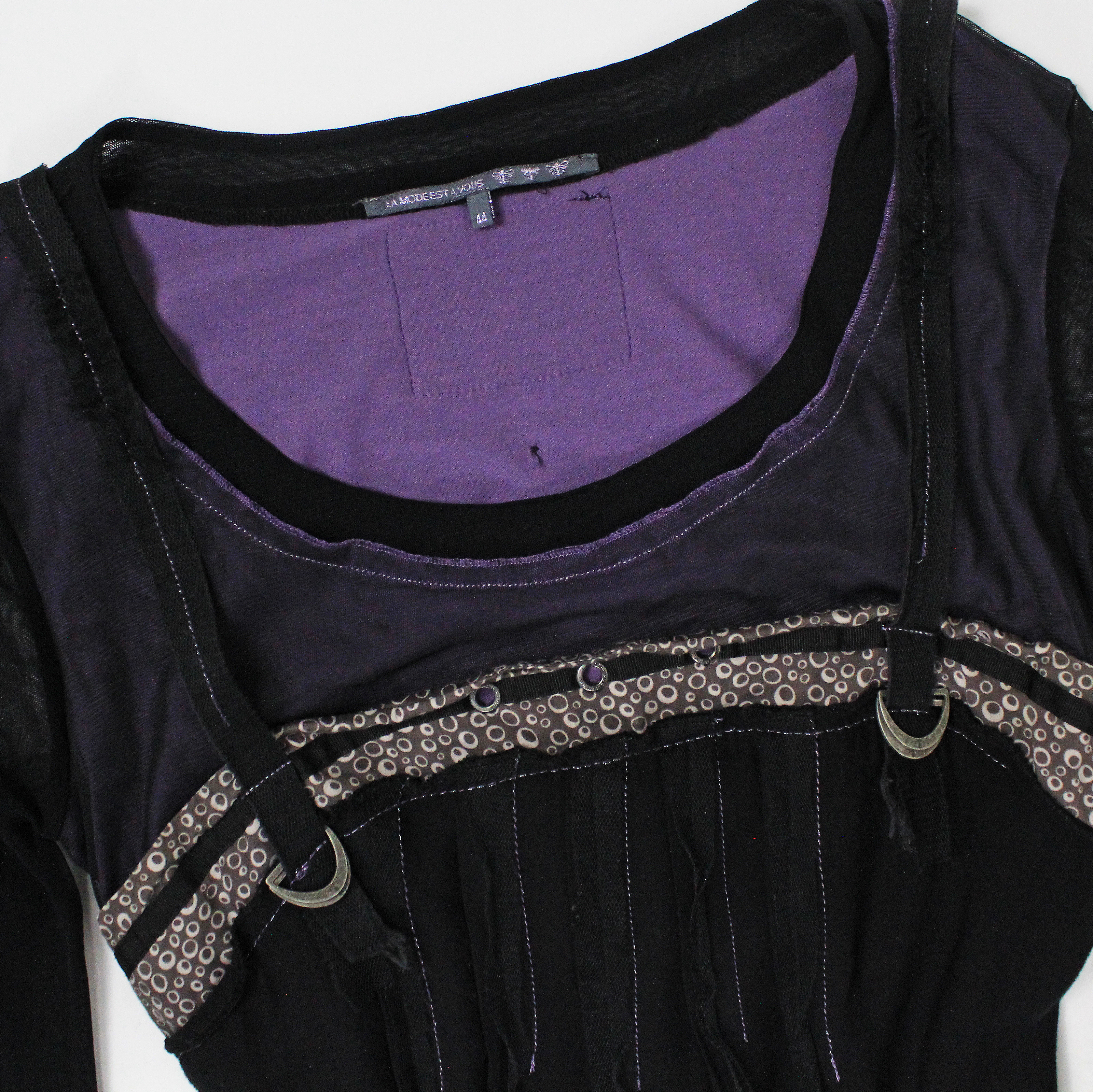 French Vintage Layered Dress (M)