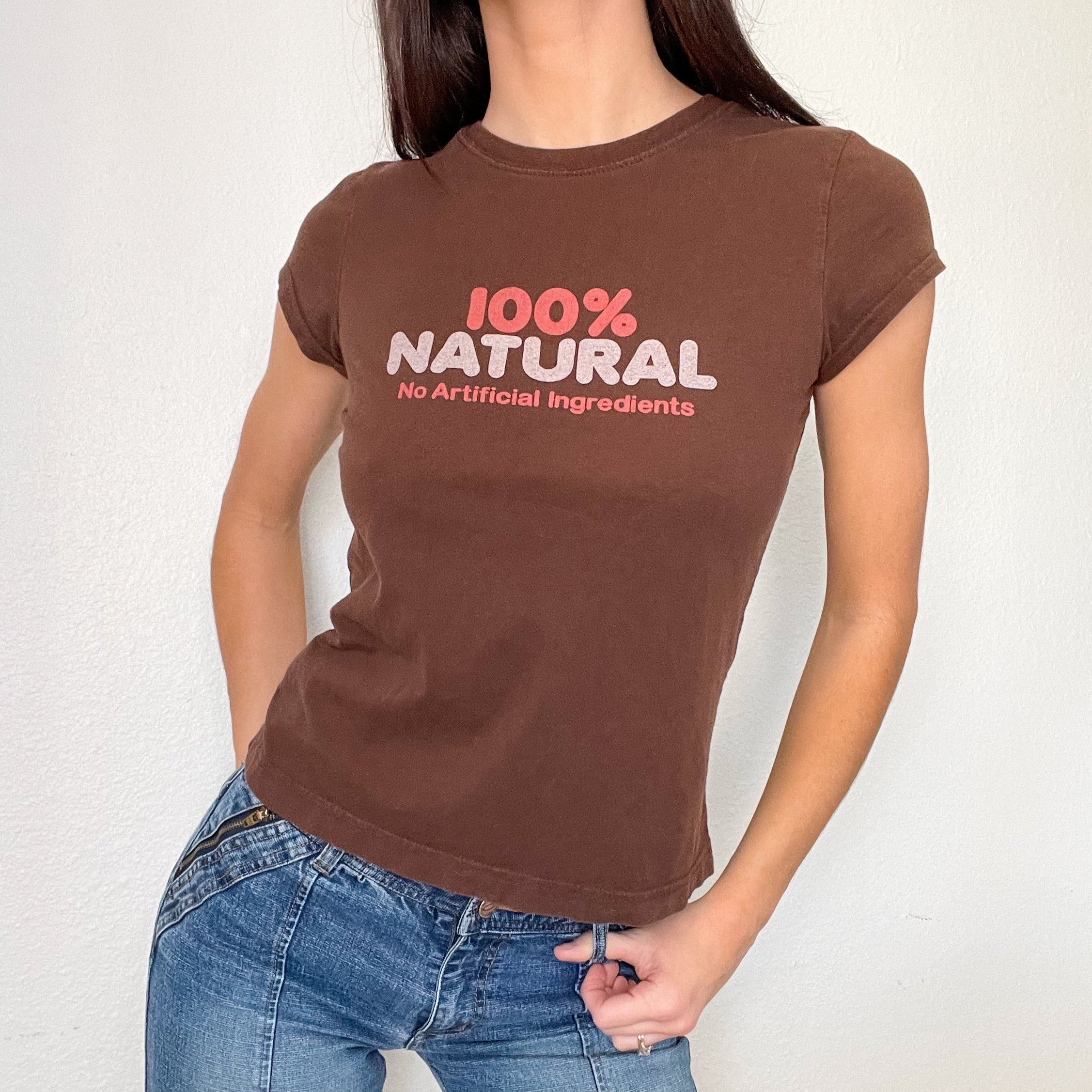 Early 2000s 100% Natural Baby Tee (M)