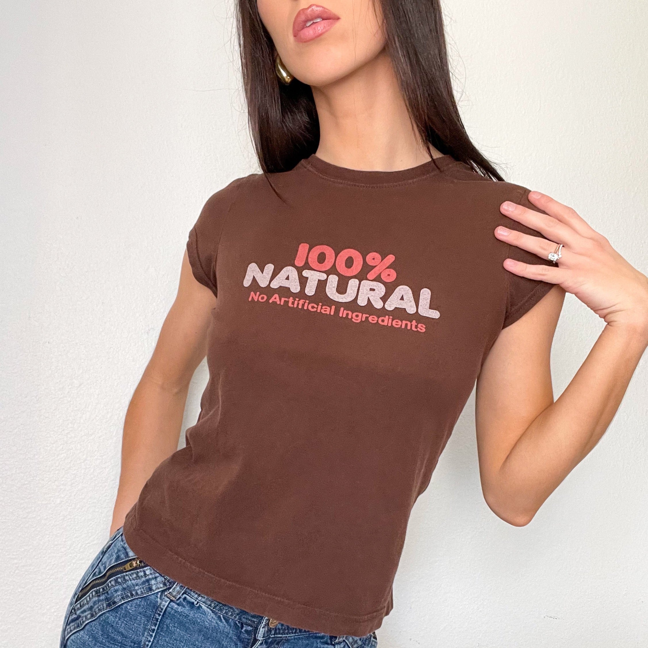 Early 2000s 100% Natural Baby Tee (M)